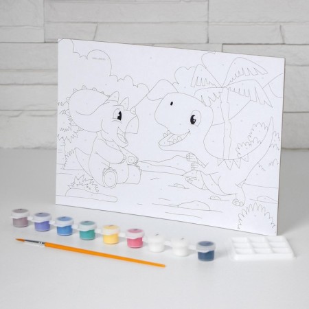 Picture on numbers for children "Dinomir", 20 x 28.5 cm-4