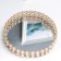Interior stand for candles with a “pearl” mirror circle 5.5x25x25 cm