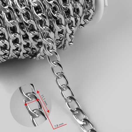 A bag for a bag, flat, aluminum, 7.8 × 11.1 mm, 10 ± 0.5 m, silver color-1