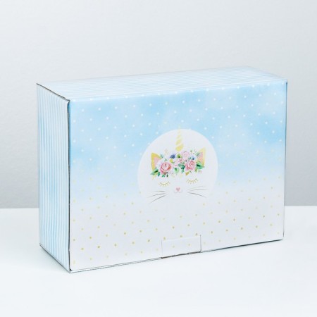 Box - Penal, Gift packaging, "Delicate cat", 26 x 19 x 10 cm