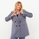 Jacket women's double-breasted Mist Plus-Size, size 56, color gray-blue