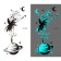 Tattoo on the body phosphorus "Ballerina dancing on the planet" 10.5x6 cm