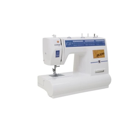 Sewing machine Comfort 130, 60 watts, 35 operations, semiautomatic device, white and blue