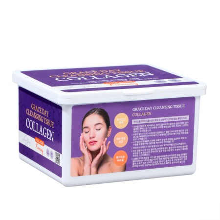 Napkins cleansing Grace Day for removing makeup, with collagen, 45 pcs