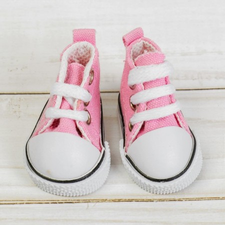 Doll sneakers, sole length 5 cm, pale pink color-2