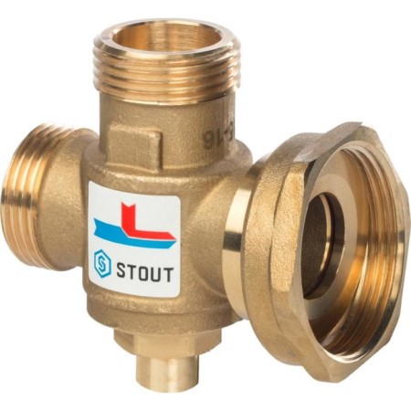 Mixing valve Stout SVM-0050-326005, 1 "x1/2" x1 ", internal/external/internal, 60 ° C