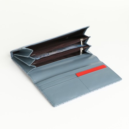 Women's wallet on magnets, blue color-3