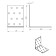Fixing corner 80 x 80 x 60 x 2 mm, galvanized
