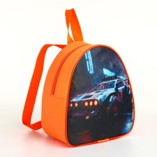 Baby backpack 21*9*23, lightning department, racing car city, orange