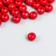 Beads for creativity tree "Red" D-0.8 cm, set of 20 g
