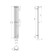 Electric towel "Dvin" X-3 Plaza Neo, 1200x120 mm, dimmer, white