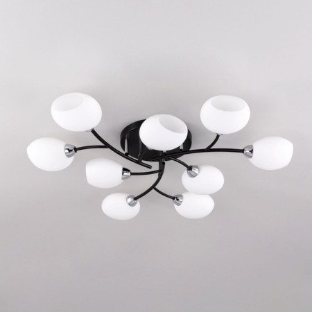 Ceiling chandelier Citilux "Florida" CL148195, 92x92x14.5 cm, 9x60W, E14, Black Color Black-3