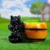 Figure Kashpo "Kitten with a barrel" 23x14x15cm