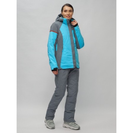 Ski suit female, size 42, blue color-12