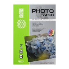 Photo paper for jet printing A4, 50 sheets Cactus, 180 g/m2, one -sided, matte