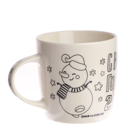 New Year's set for creativity. Mug for coloring "New Year 2022!", 300 ml-5