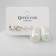 Earrings set 3 pairs "drop" color white in gold