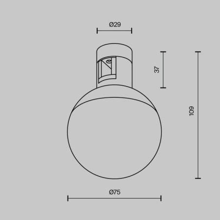 Technical TR149-1-5W3K-BS LUNA, 75x75x109 mm track lamp, LED, 5W, 300LM, 3000K, brass color-7