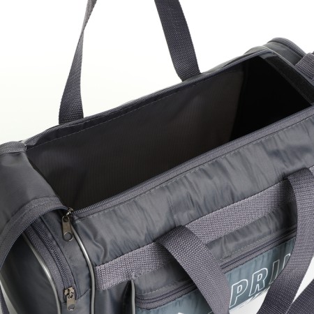 Sports bag with lightning, 3 outer pockets, color gray color-2