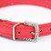 A collar with rows of 4 rows and rhinestones on a buckle, 38 x 1.5 cm, Osh 26-33, red