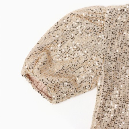 Платье нарядное для девочки KAFTAN размер 32 (110-116 см), золотой-9