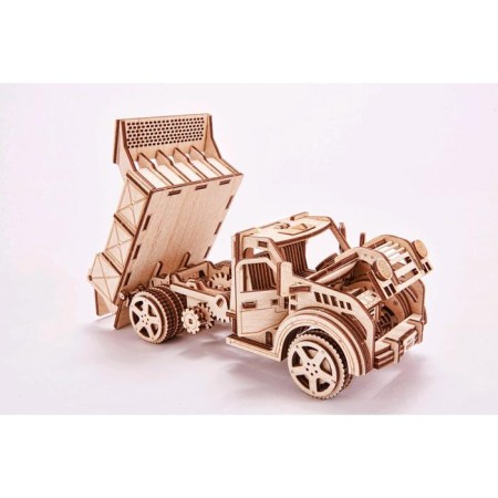 Mechanical 3D puzzle made of wood "Truck-Substand"-1