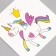 Tattoo on the body color "Unicorn with crown" 6x6 cm