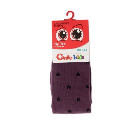 Pantyhose baby cotton Conte Kids Tip-Top, height 128-134 cm, eggplant color-1