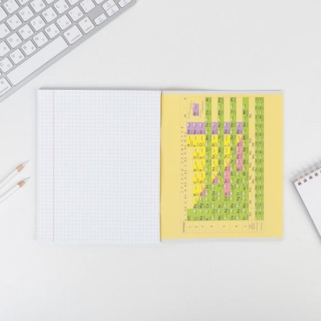Substance notebook 48 sheets, A5, characters, with reference materials “September 1: Chemistry”, cover coated cardboard 230 gr., Inner block in a cage 80 gr., White is 96%-5