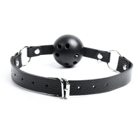 Gag BDSM OKI-HPCs, classic, adjustable belt, PVC, 620 x 45 mm, black-2