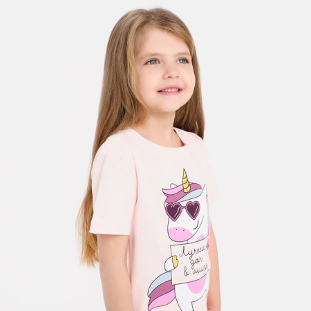 T-shirt Children's KAFTAN "Unicorn" R.34 (122-128), pink-7