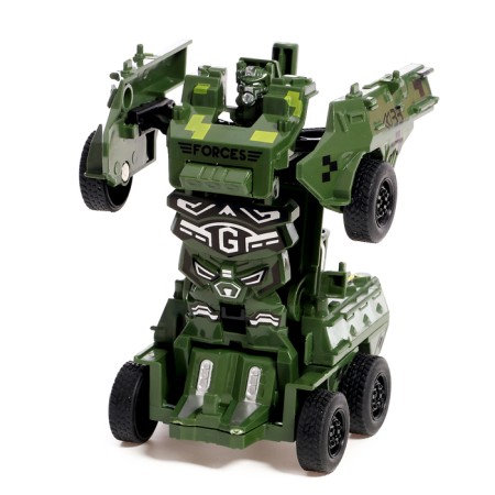 The robot "Armored transporter", inertial, is transformed in a collision-1