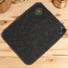 A rug with embroidery 
