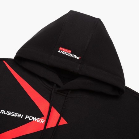 Hoody President Russian Power, size L, Black color-12