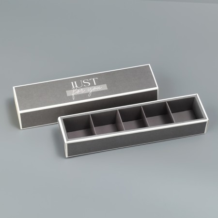 Box for sweets, confectionery packaging, 5 cells, “For you!”, 5 x 21 x 3.3 cm-3