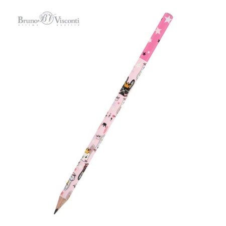 Chernographic pencil 2.0 mm Happy Graphix "Circus Bunny", HB, three -sided