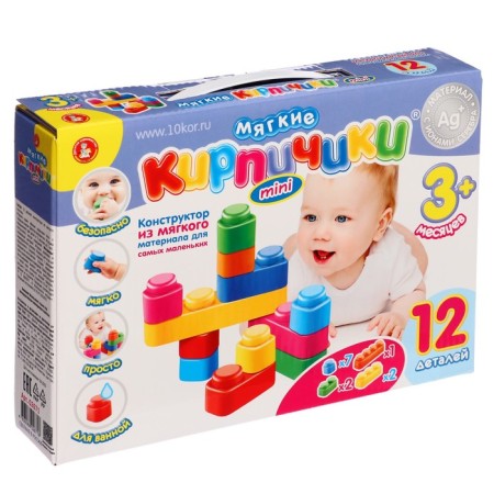 Constructor "Soft bricks mini", 12 parts