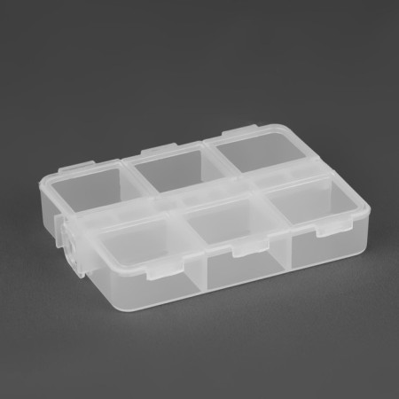 Organizer for storing little things, 6 cells, 8 × 6 × 1.5 cm-1