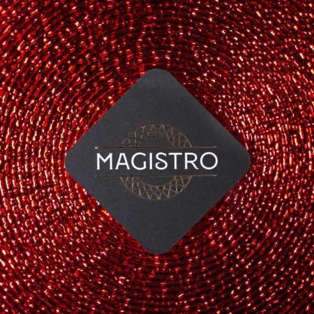 Black dining plate Magistro "Caramel. Red ", d = 27 cm, red color-4