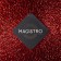 Black dining plate Magistro "Caramel. Red ", d = 27 cm, red color