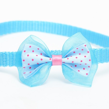 Collar "tenderness" with a bow, 30 x 1 cm, mix of flowers-3