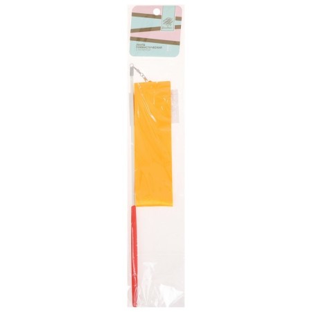 Ribbon for rhythmic gymnastics with a stick Grace dance, 2 m, color orange-4