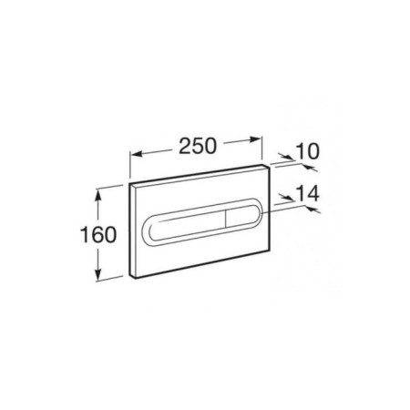 ROCA PL1 control button 890095001, plastic, mechanical, chromium color/gloss-1