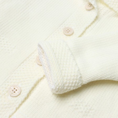 Jumper knitted baby I'm with a hood height 86-92 cm, milk-2