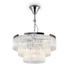 Suspension lamp Maytoni Mod093PL-09CH, 9HE14, 40W, 47x47x124 cm, color chromium