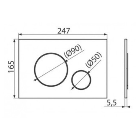 Alcadrain M670 control button, for hidden installation systems, white-1