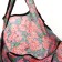Household bag without fastening, folding, gray/pink color
