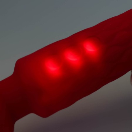 Massage vibrator, 20 frequencies, 16 modes, 20.4 x 4.2 cm, red-1