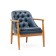 Aesthetics living room, Buk frame, polyester fabric, Dark Azure color