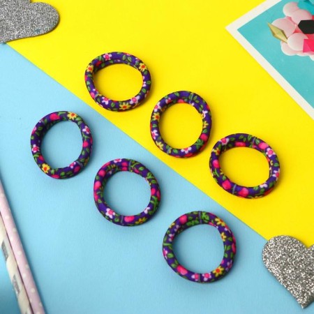 Hair elastic band "Flower ornament" (set 6 pcs) buttercups-1